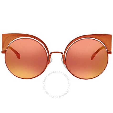 fendi eyeshine ff 0177 s|Fendi Eyeshine Yellow Orange Mirror Cat Eye Ladies .